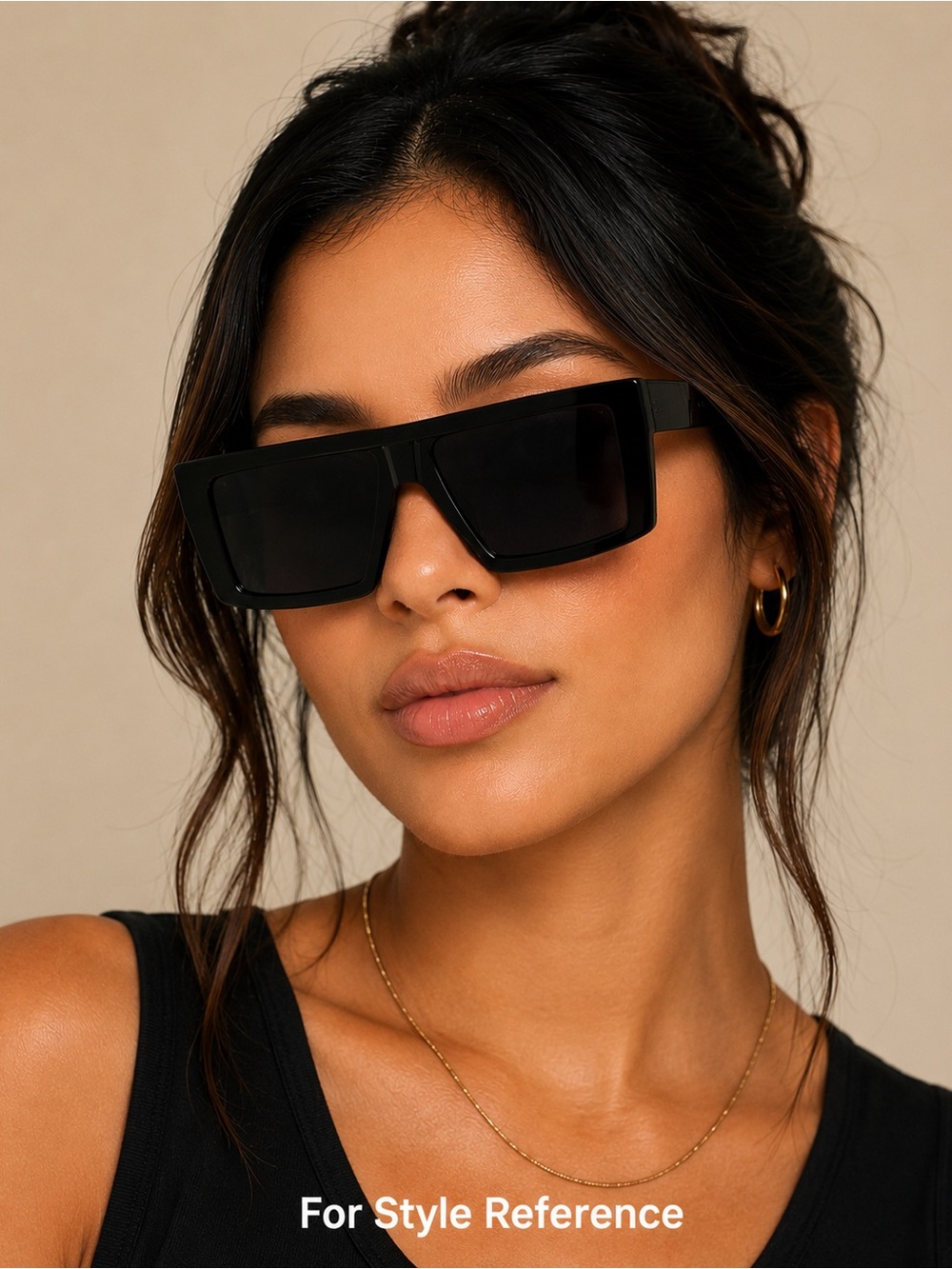Fashion Nova Sleek Black Oversized Sunglasses